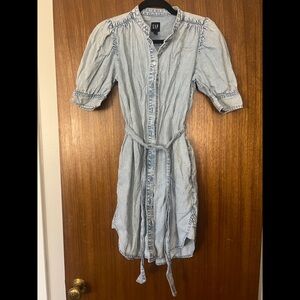 Denim Button-Down Dress